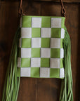 Electric Green Checkers (