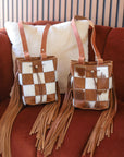Checkered Bucket Bags