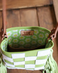 Electric Green Checkers (