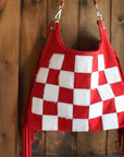 Red Fringe Checkers