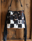 Fringe Marble Black Checkers