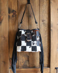 Fringe Marble Black Checkers