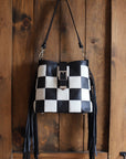 Fringe Black & White Checkers