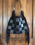 Black Fringe Checkers