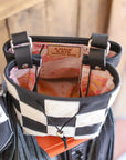 Checkered Bucket Bags