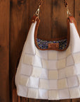White Fringe Checkers