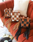 Checkered Bucket Bags