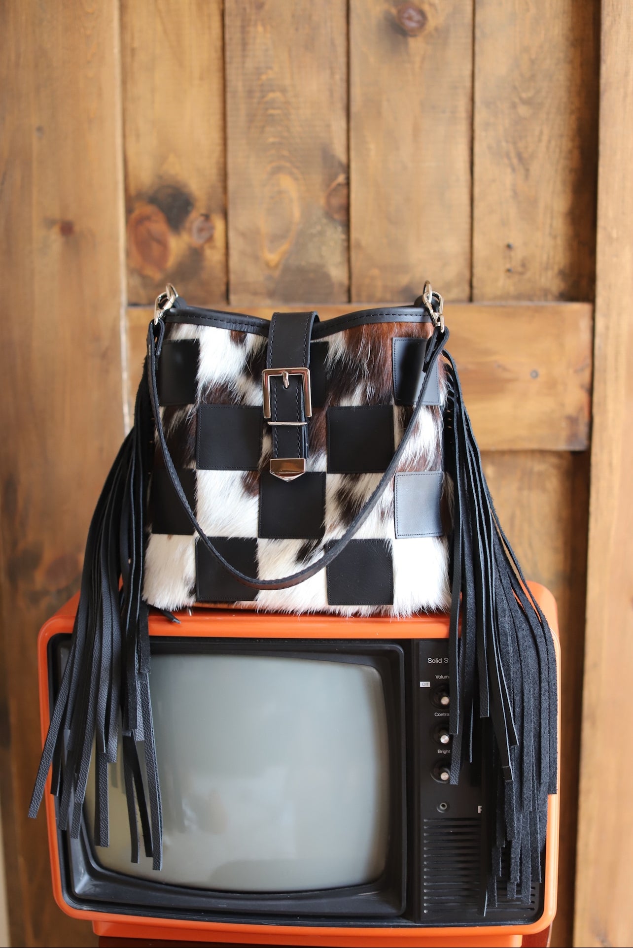 Fringe Marble Black Checkers