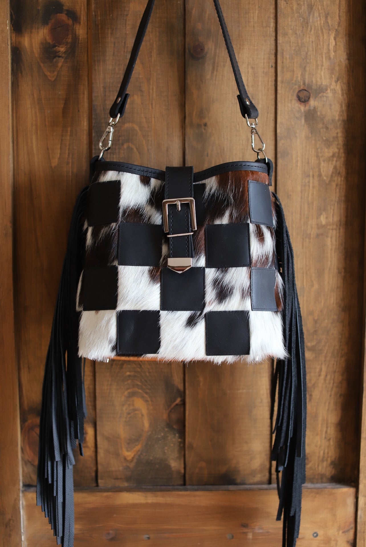 Fringe Marble Black Checkers