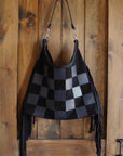 Black Fringe Checkers