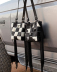 Checkered Bucket Bags