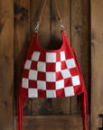 Red Fringe Checkers
