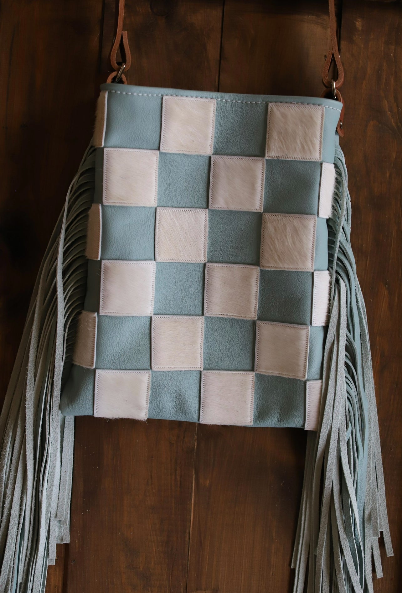 Ocean Blue Checkers (