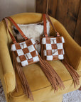 Checkered Bucket Bags