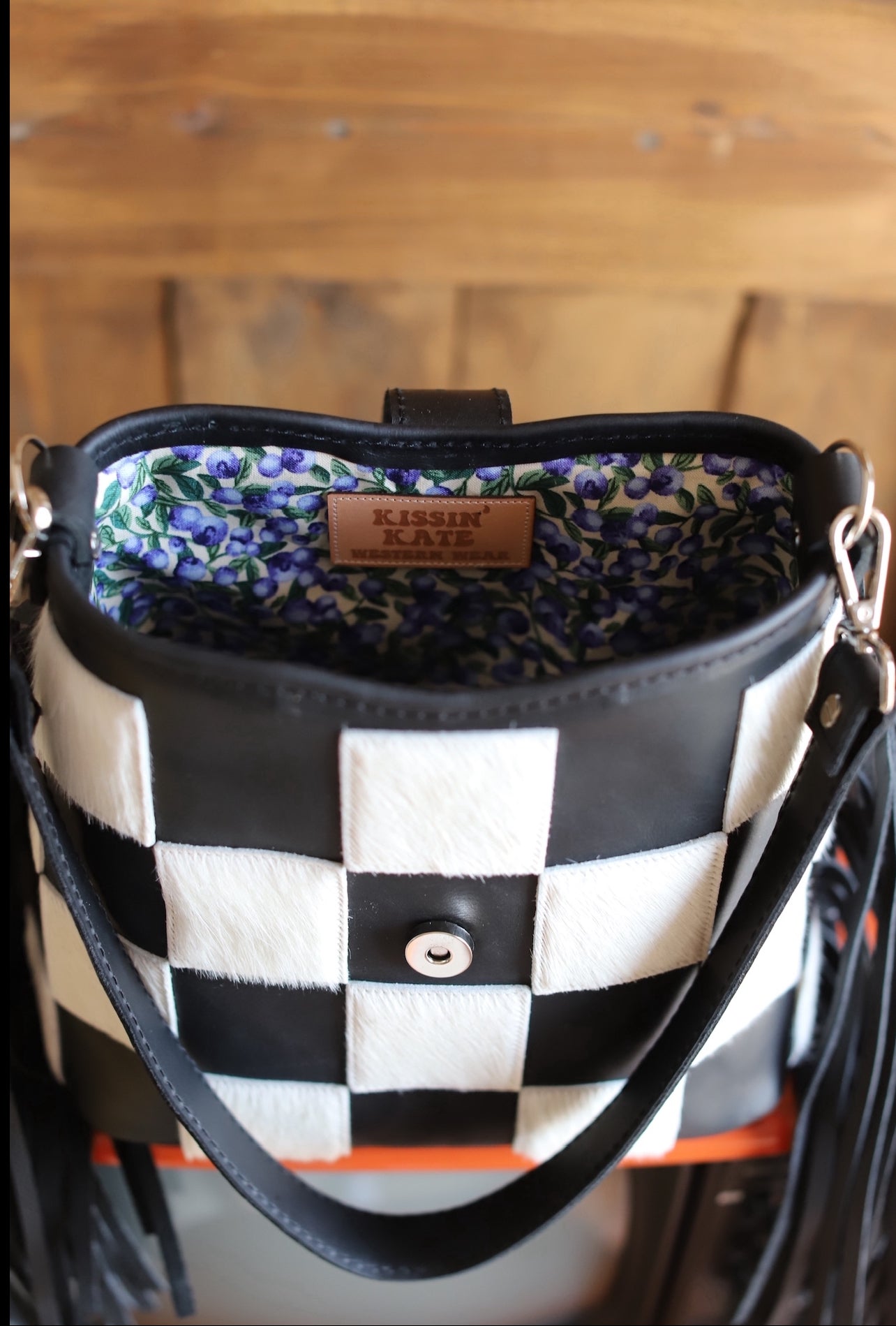 Fringe Black &amp; White Checkers