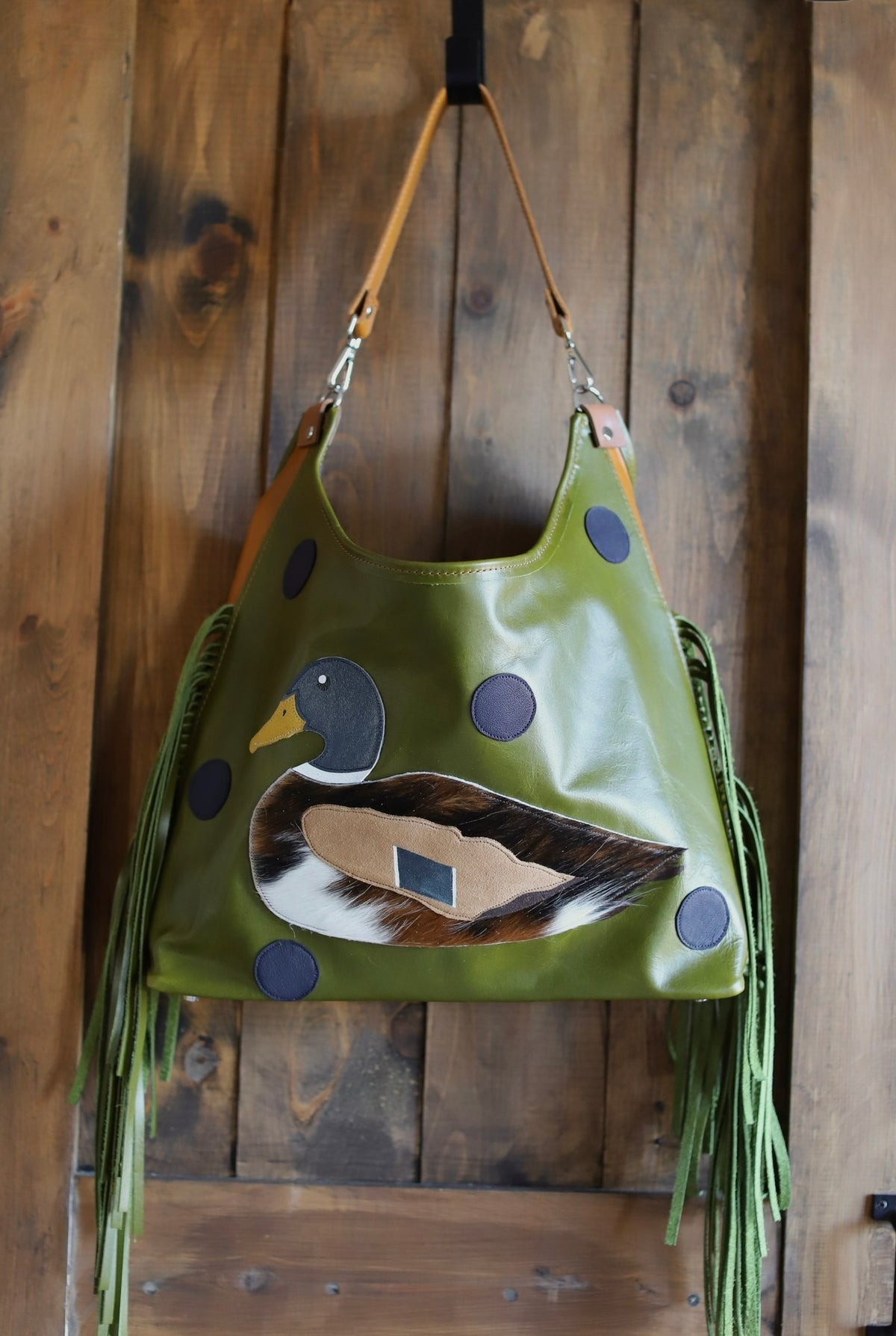 Lime Green Polka Dot Duck